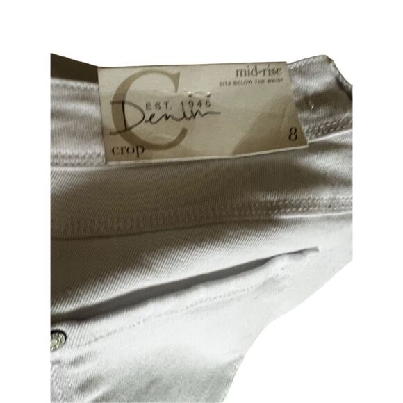 Cato Est 1946 Denim fringe White Capri Denim size 8 - Picture 8 of 10